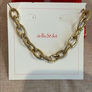 Stella & Dot Gold Textured Link bracelet